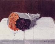 Felix Vallotton Still life with Bouquet of Marigolds and Violets oil painting reproduction